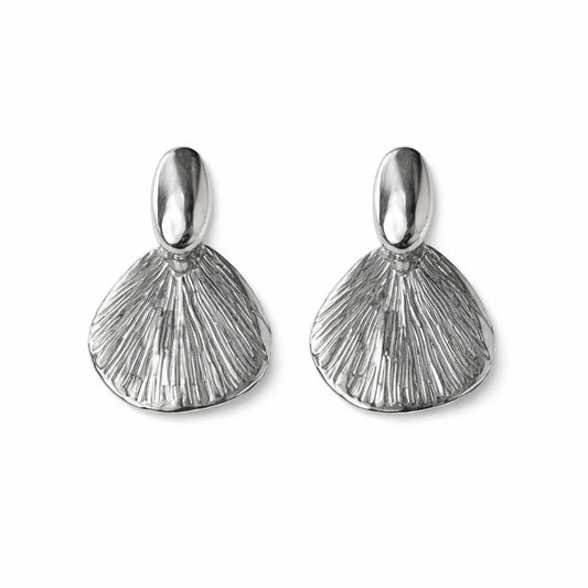 Silver Shell Fan Drops