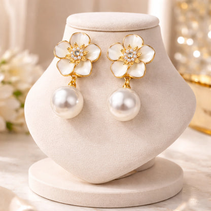 Blossom Pearl Drop Earrings