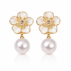 Blossom Pearl Drop Earrings