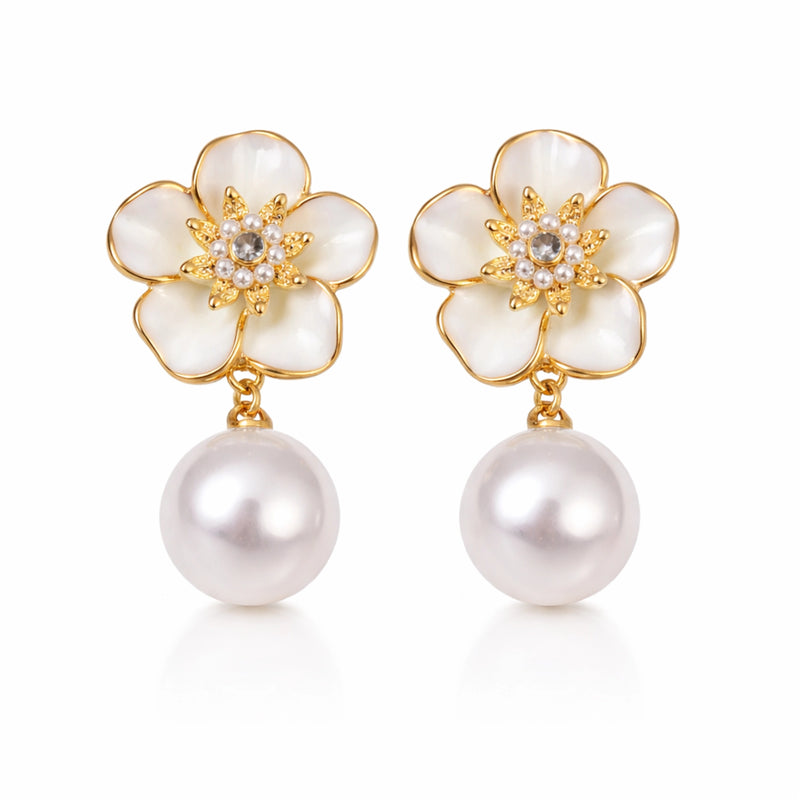 Blossom Pearl Drop Earrings