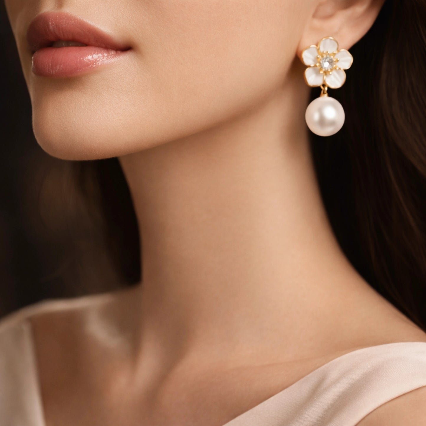 Blossom Pearl Drop Earrings