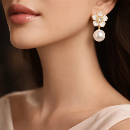 Blossom Pearl Drop Earrings