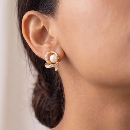 Celestial Pearl Orbit Studs