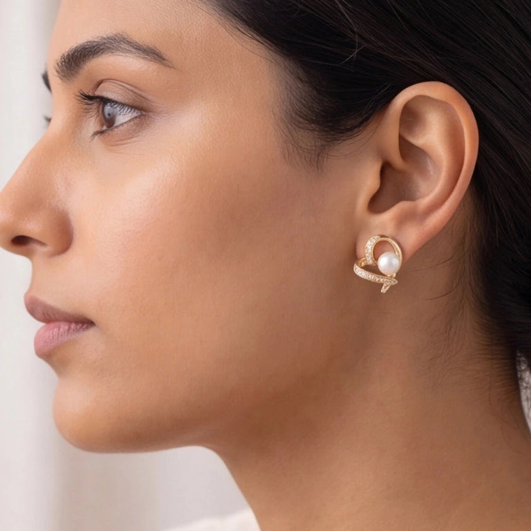 Celestial Pearl Orbit Studs