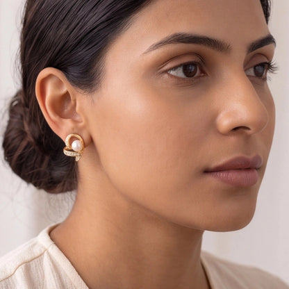 Celestial Pearl Orbit Studs