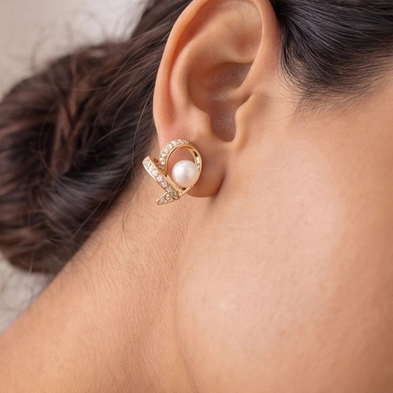 Celestial Pearl Orbit Studs