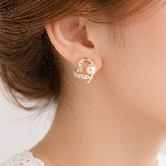 Celestial Pearl Orbit Studs