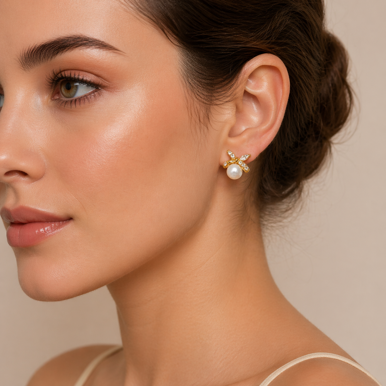 Ethereal Ribbon Pearl Artisan Studs