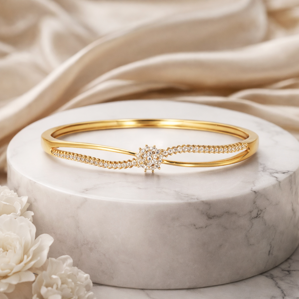 Golden Infinity Diamond Bracelet