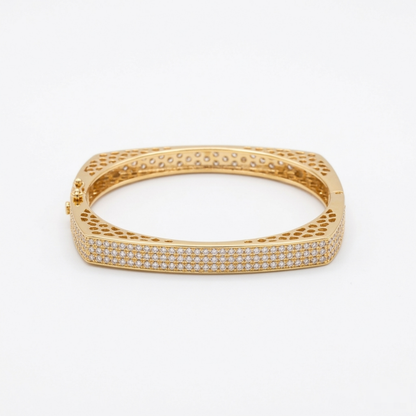 Textured Luxe Edge Bangle