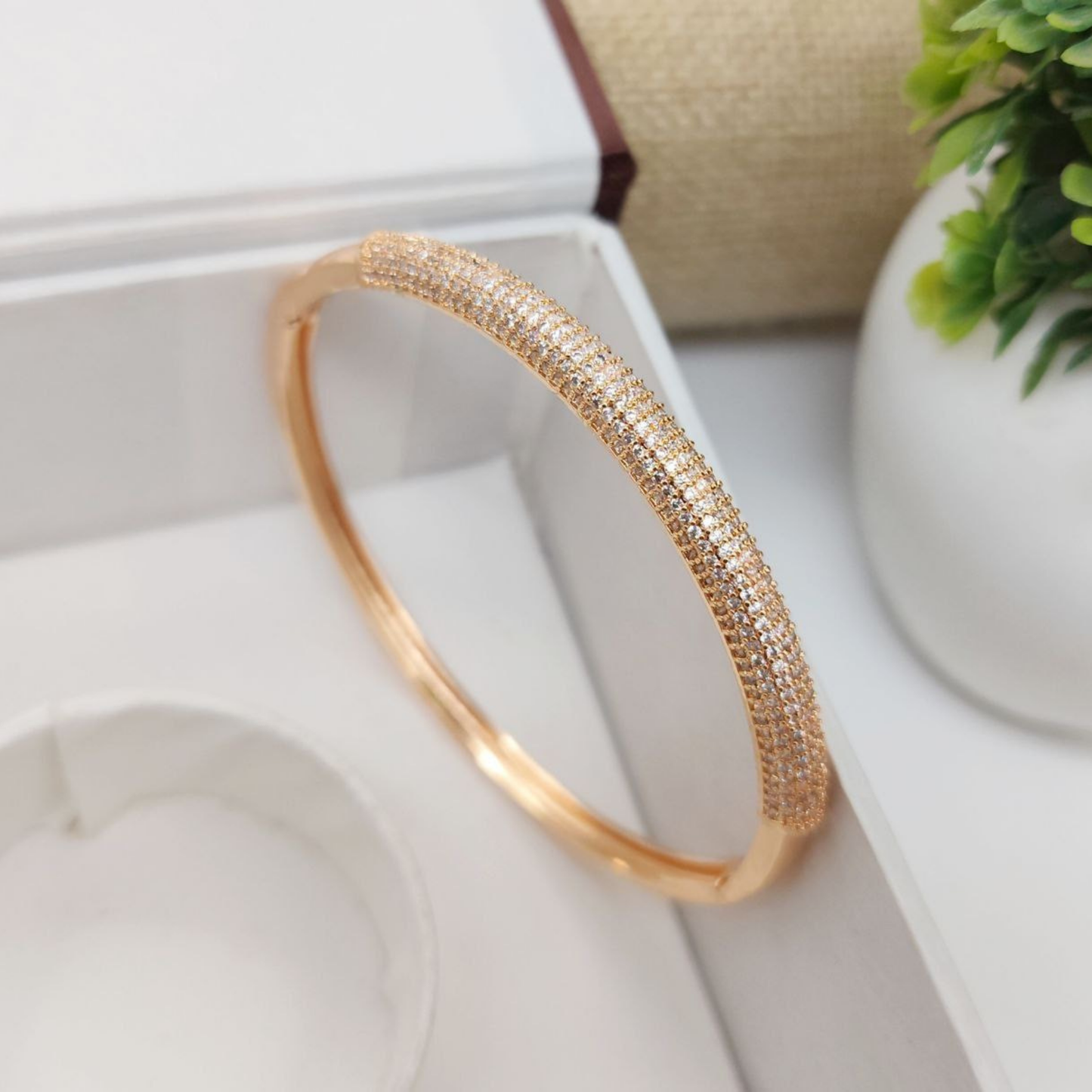 Micro Pavé Slim Bangle