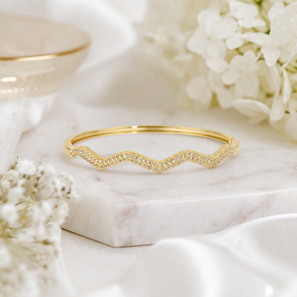 Waveform Crystal Bangle
