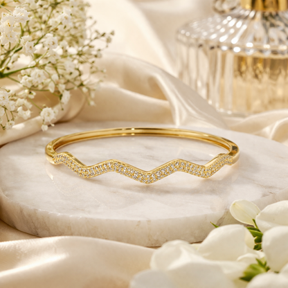 Waveform Crystal Bangle