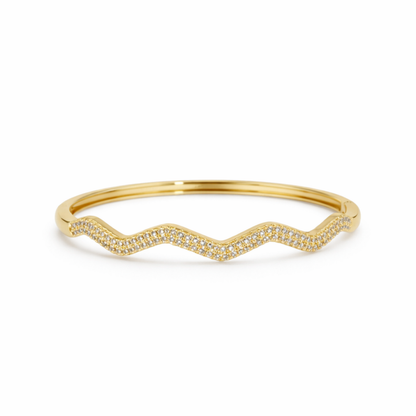 Waveform Crystal Bangle