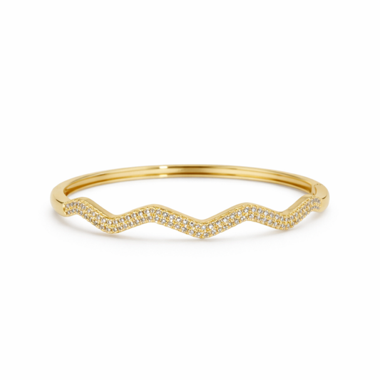 Waveform Crystal Bangle