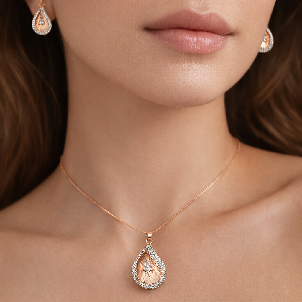 Rose Petal Pendant Set