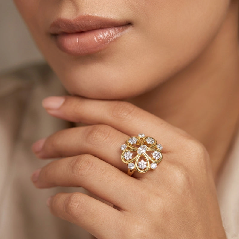 Blooming Radiance Flower Ring