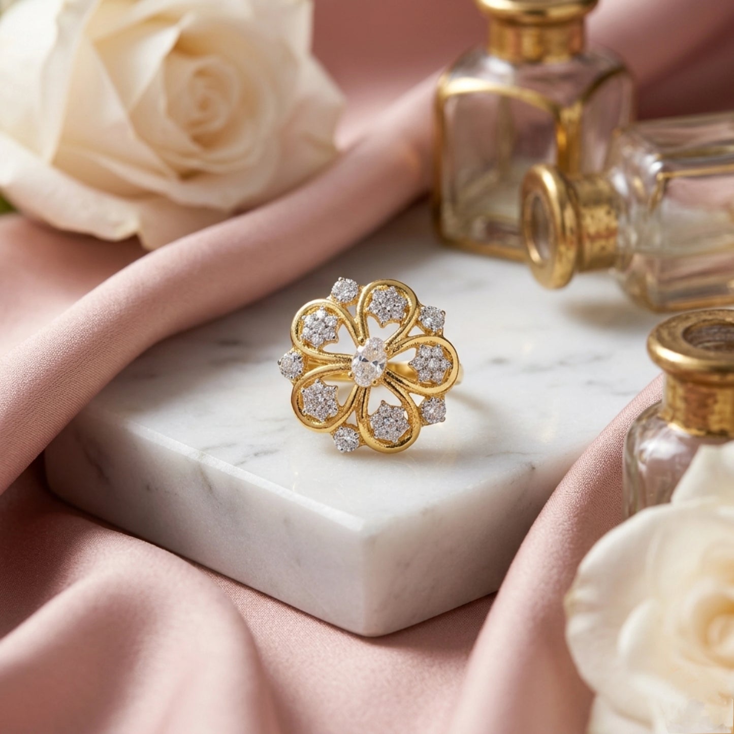 Blooming Radiance Flower Ring