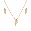 Golden Leaf Pendant Set