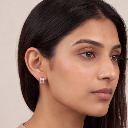 Elegant Rose Gold Huggie Hoops