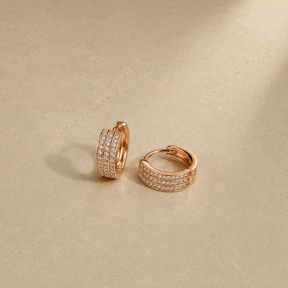 Elegant Rose Gold Huggie Hoops