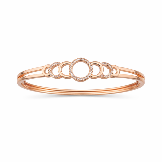 Interlocking Circle Rose Gold Bangle