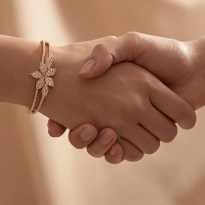 Floral Bloom Diamond Bangle