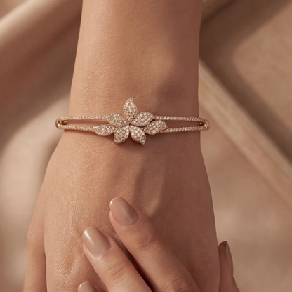 Floral Bloom Diamond Bangle