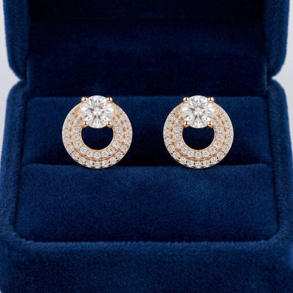 Rose Gold Circular Stud