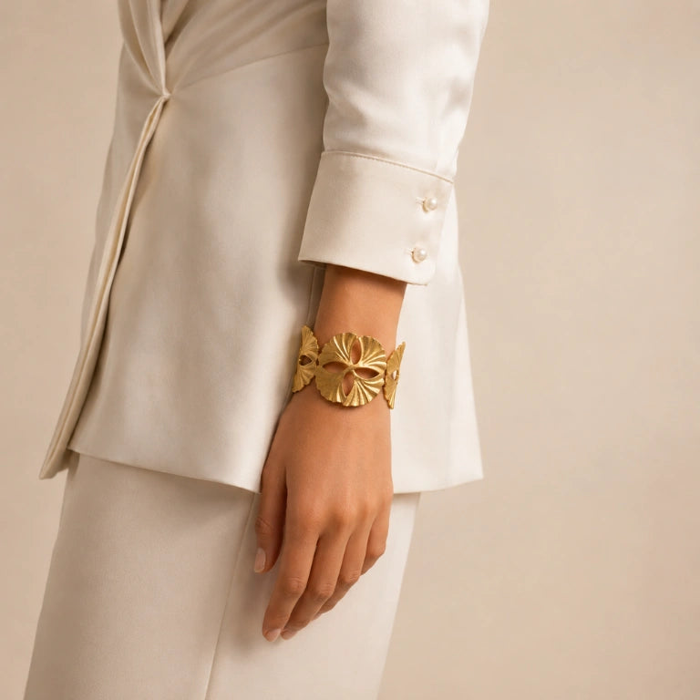 Gilded Ginkgo Anti-Tarnish Cuff