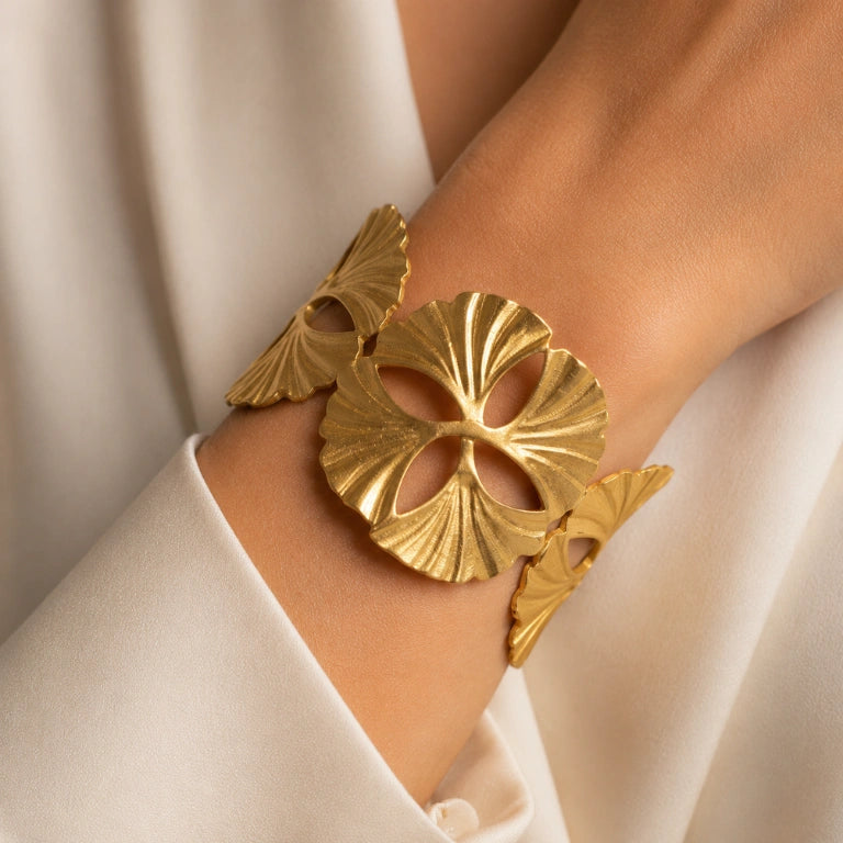 Gilded Ginkgo Anti-Tarnish Cuff