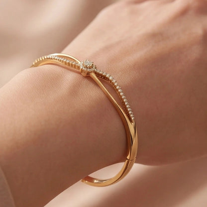 Golden Infinity Diamond Bracelet
