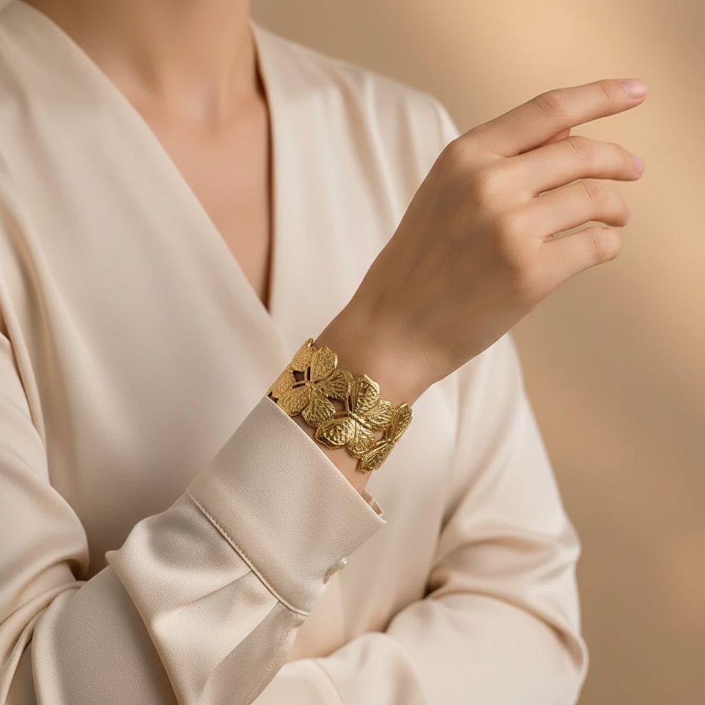 Aurelia Anti-Tarnish Butterfly Cuff