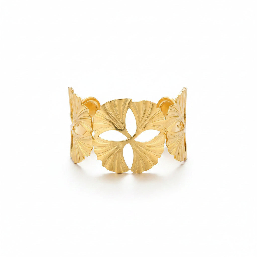 Gilded Ginkgo Anti-Tarnish Cuff