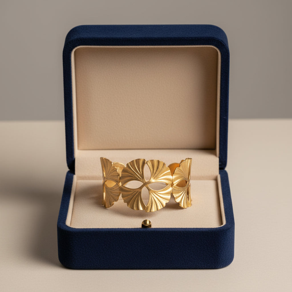 Gilded Ginkgo Anti-Tarnish Cuff