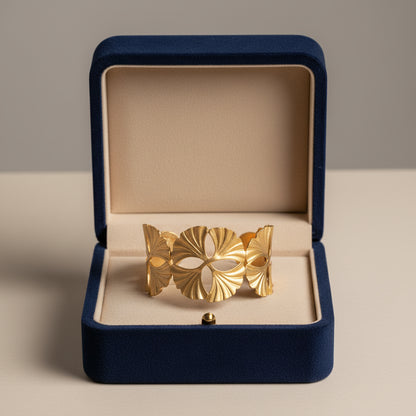 Gilded Ginkgo Anti-Tarnish Cuff
