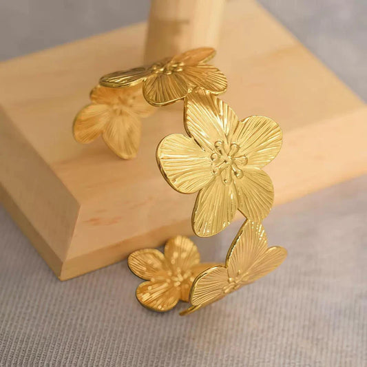 The Gilded Petal Anti-Tarnish Cuff