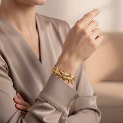 Stella Maris Anti-Tarnish Starfish Cuff