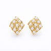 Golden Pearl Lattice Studs