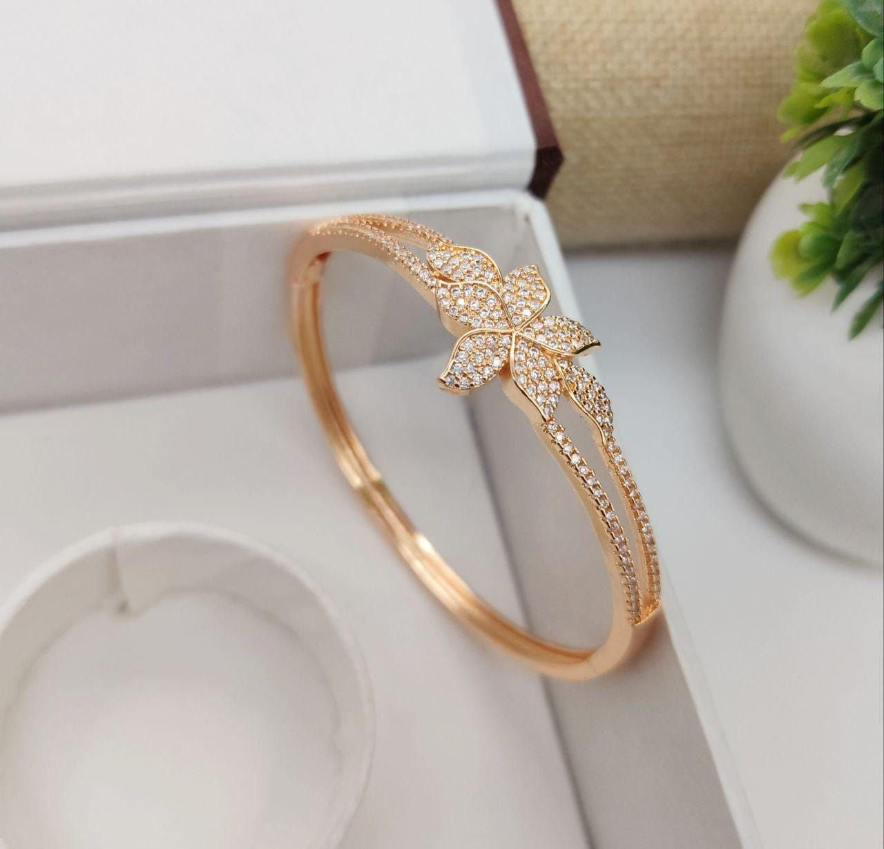 Floral Bloom Diamond Bangle