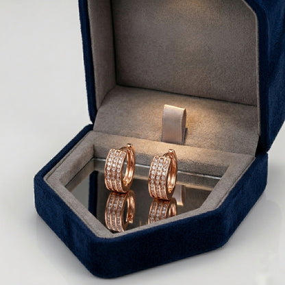 Elegant Rose Gold Huggie Hoops