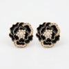 Midnight Camellia Studs