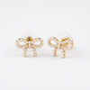 Petite Pearl Ribbon Studs