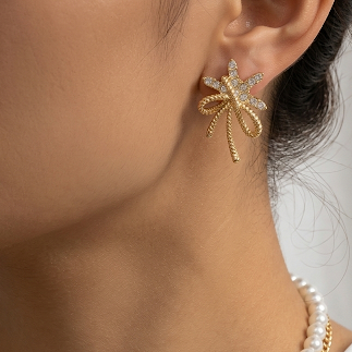 Etoile Ribbon Studs