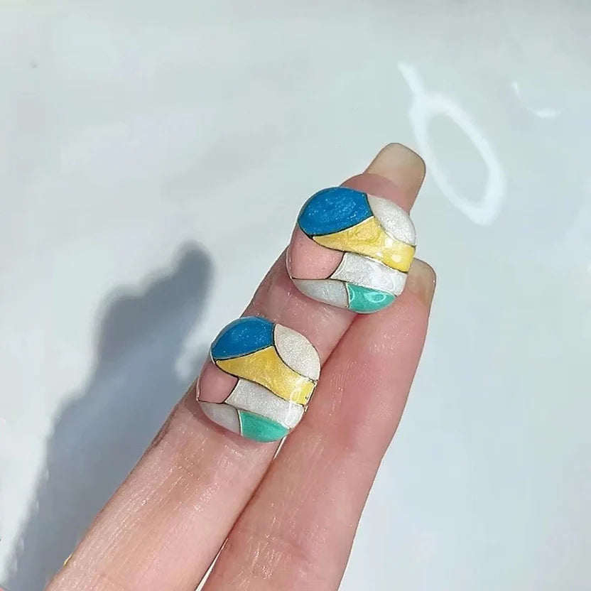 Mosaic Petal Studs