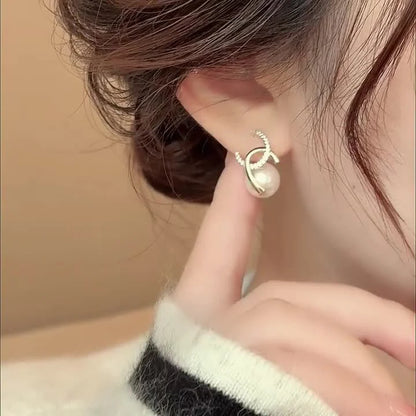 Celestial Orbit Pearl Pavé Studs