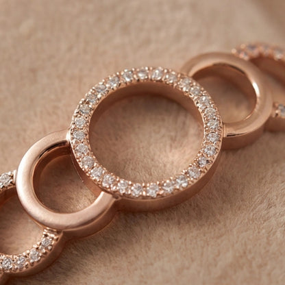 Interlocking Circle Rose Gold Bangle