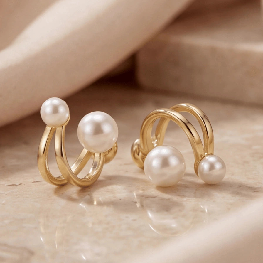 Lumière Double Pearl Cuffs