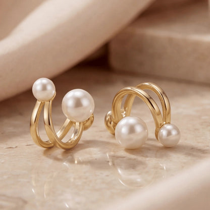Lumière Double Pearl Cuffs