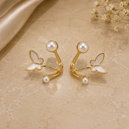Mariposa Pearl Arc Earrings